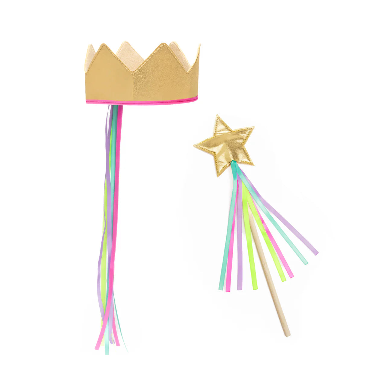 Ratatam Set Crown + Wand Gold Prinses