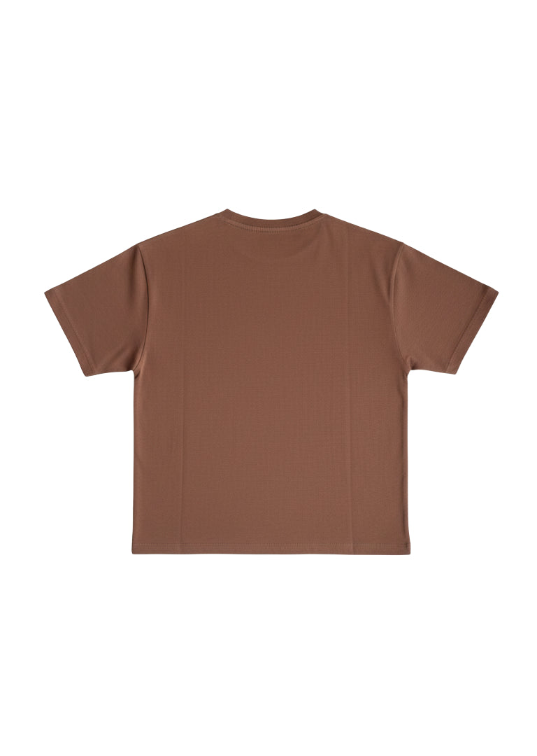 Salty Stitch Pearl T-shirt Brown