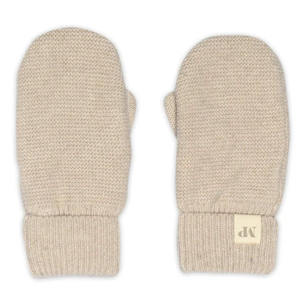 Mp Denmark Helsinki Mittens/Wanten Beige Melange