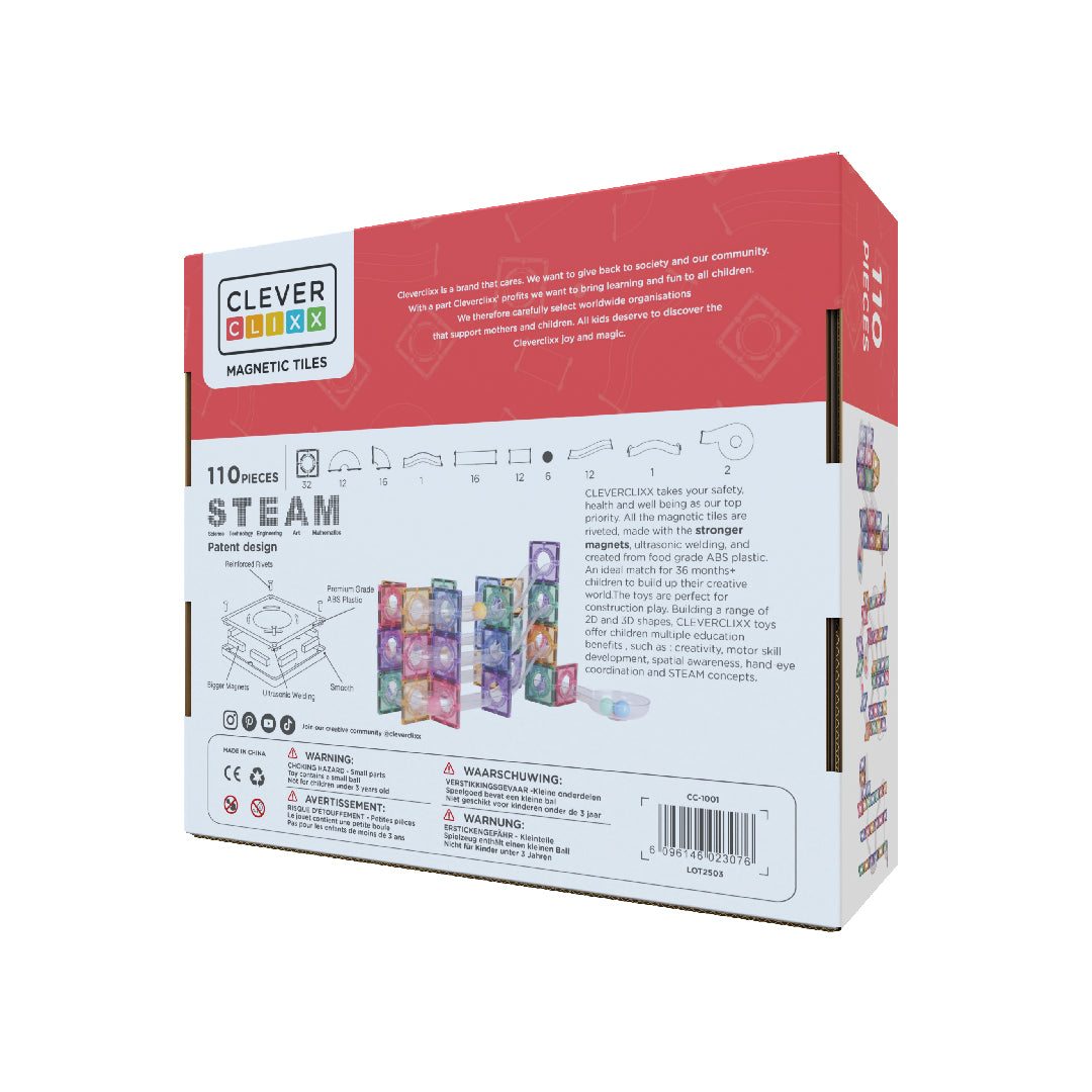 Cleverclixx Bal run clever pack pastel 110 stuks