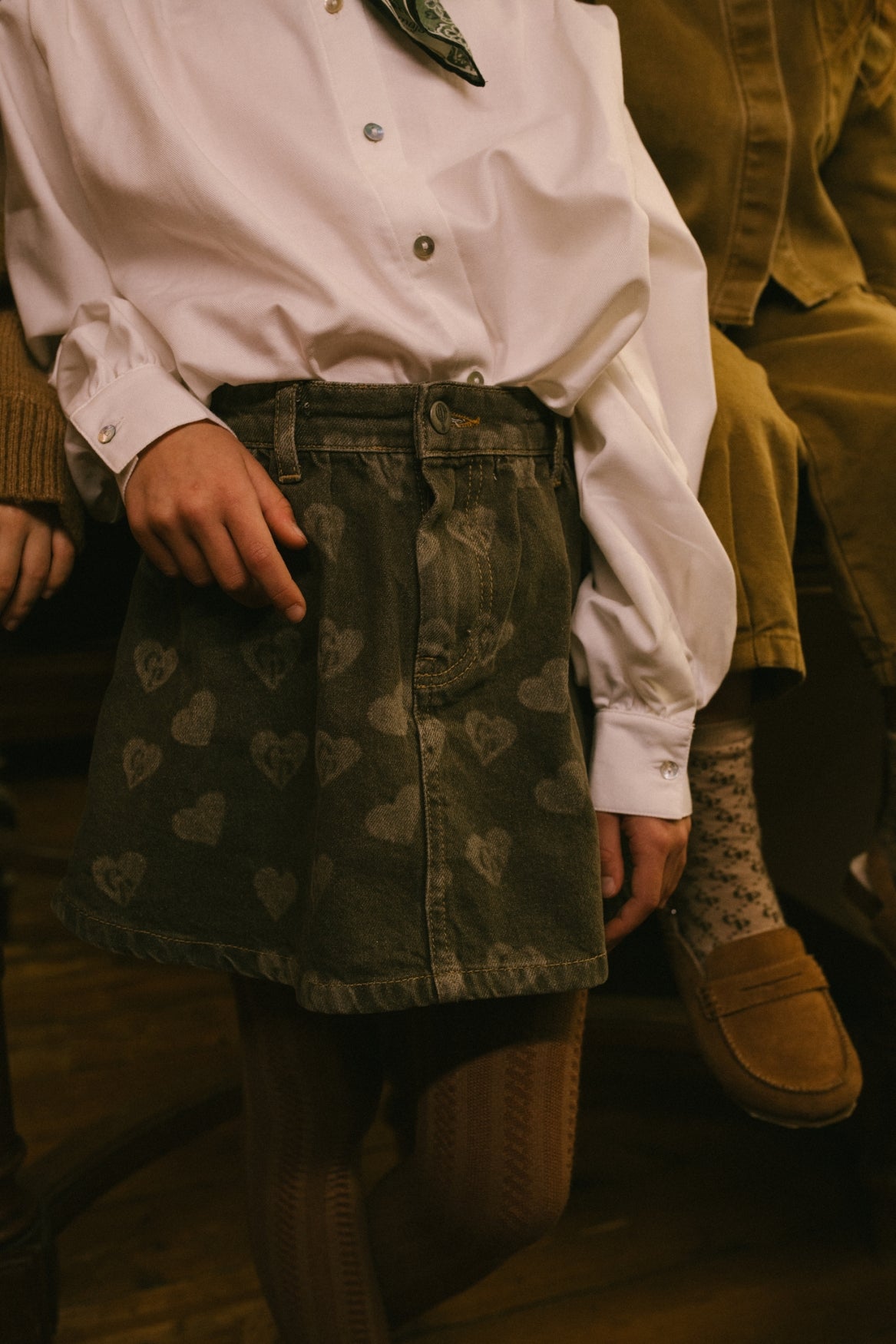 Charlie Petite Sil Skirt Forest Green