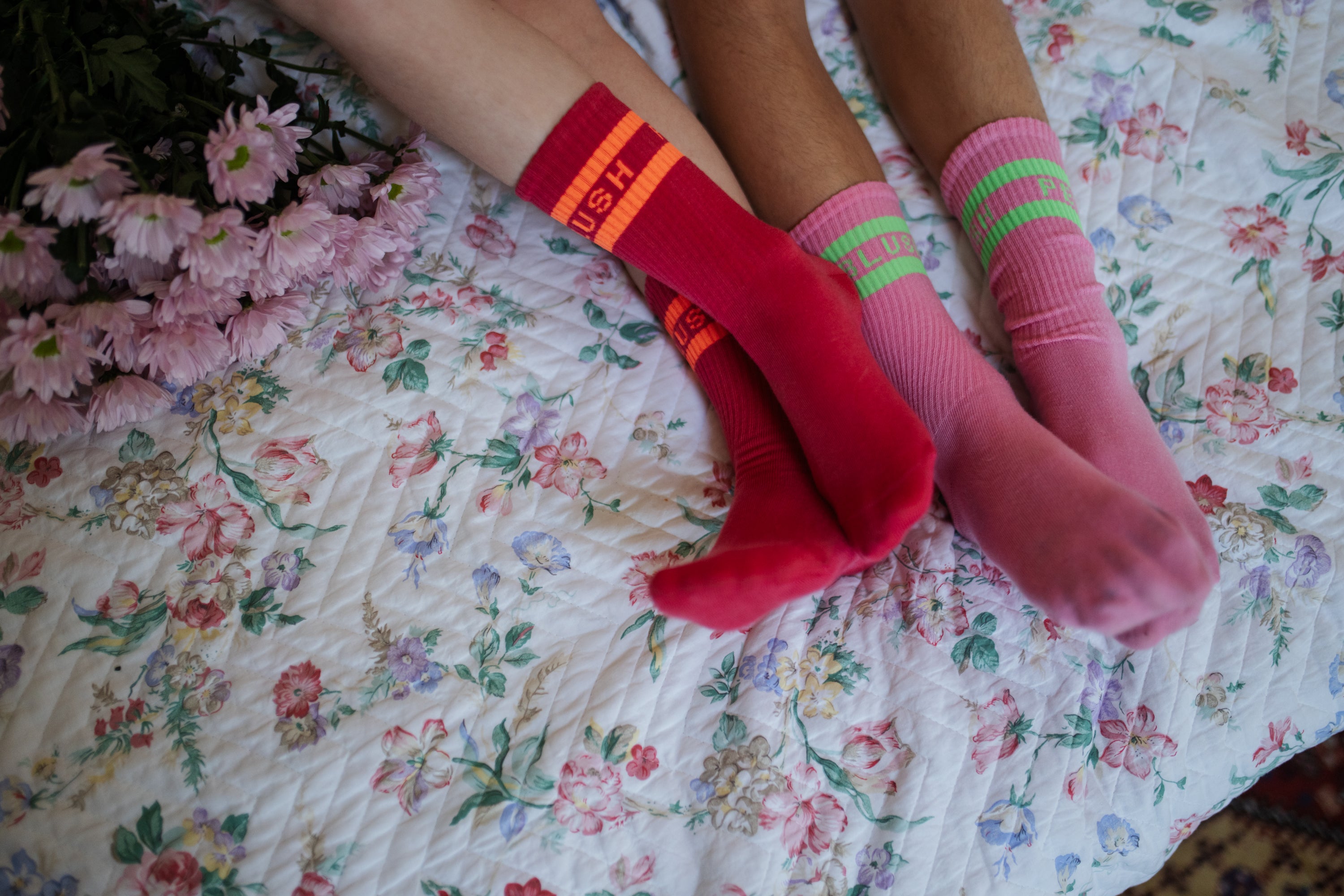 Petit Blush Sport Socks Rasberry/Neon Orange