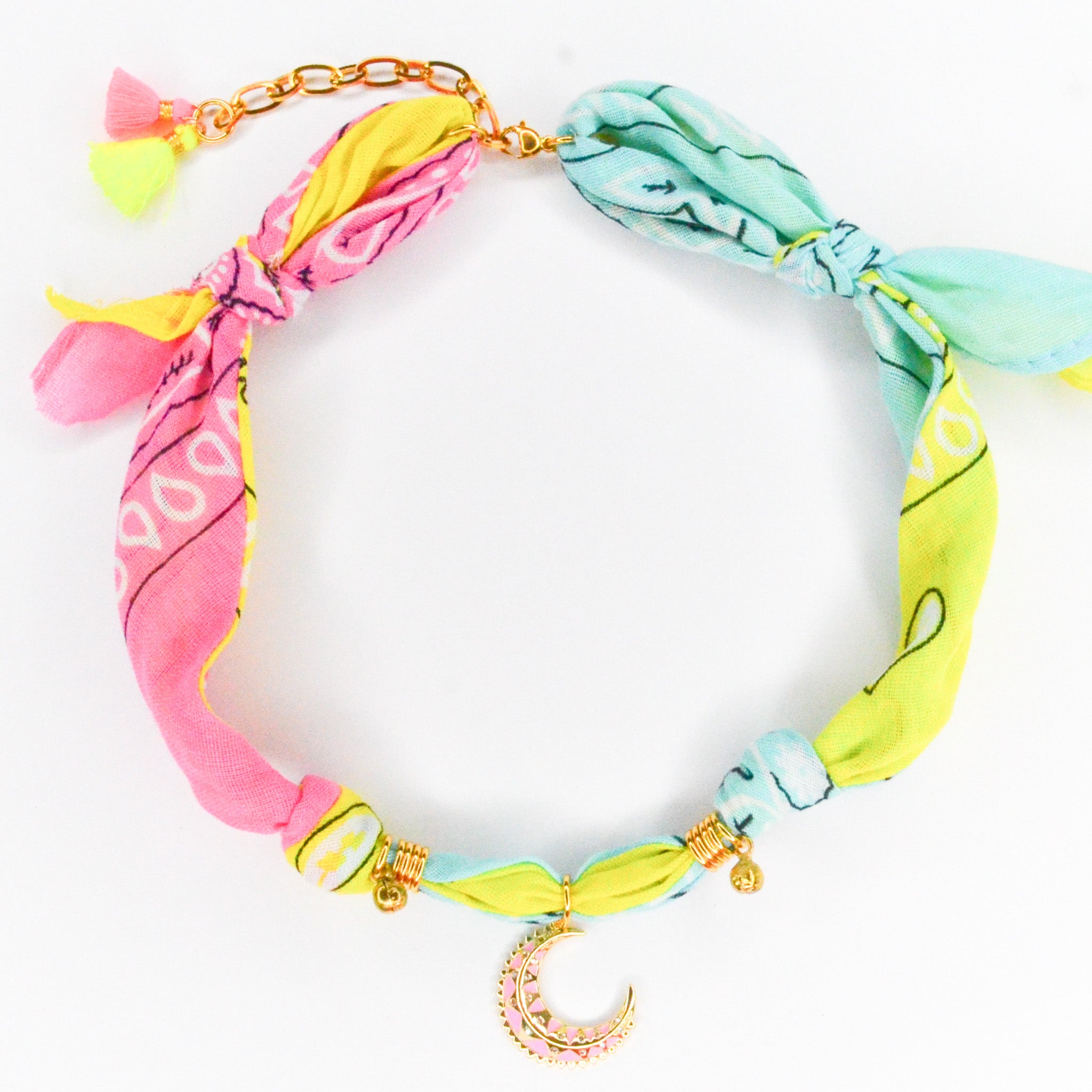 Feestbeest Bandana Ketting Groen/Blauw
