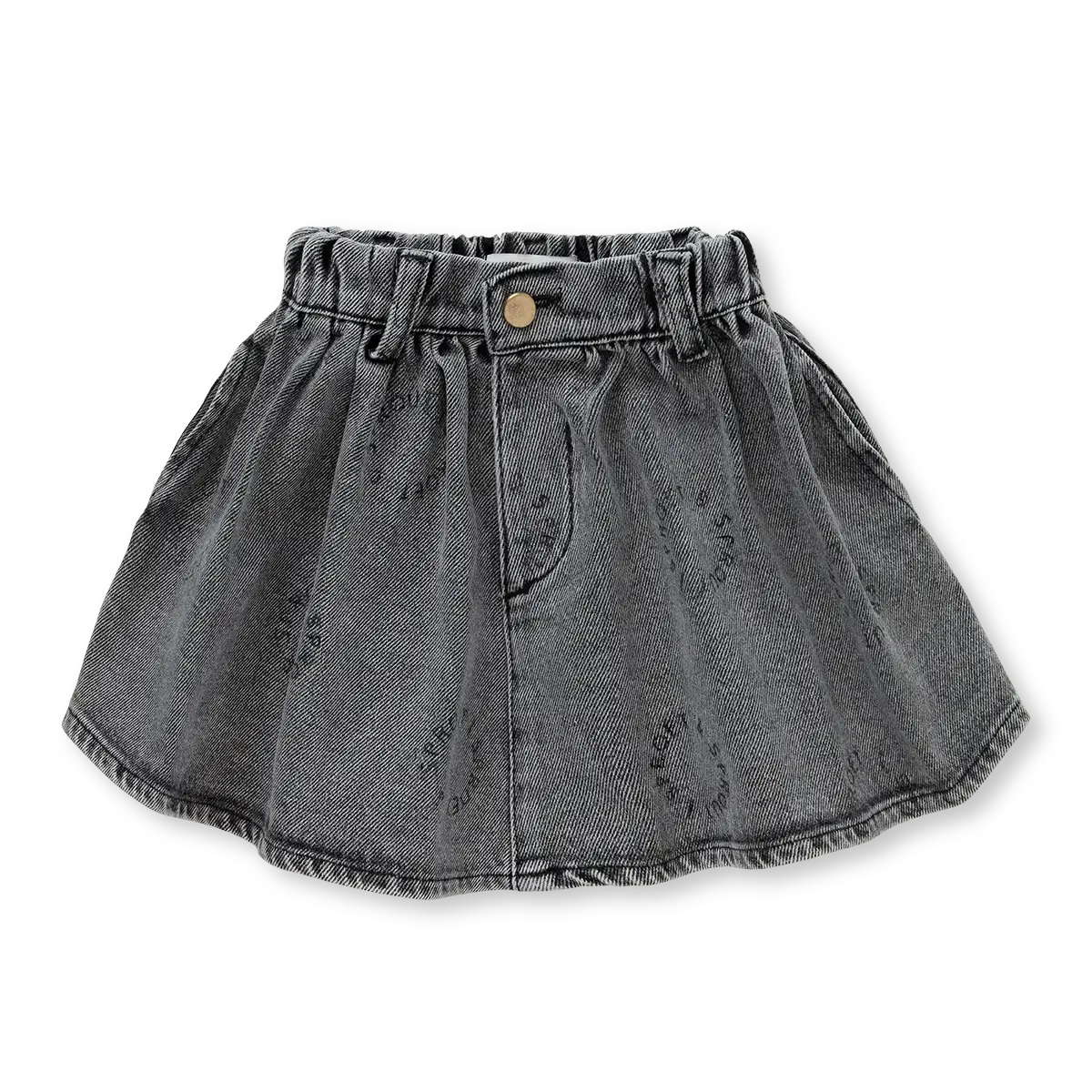 Sproet & Sprout Denim Skirt Sproet Print