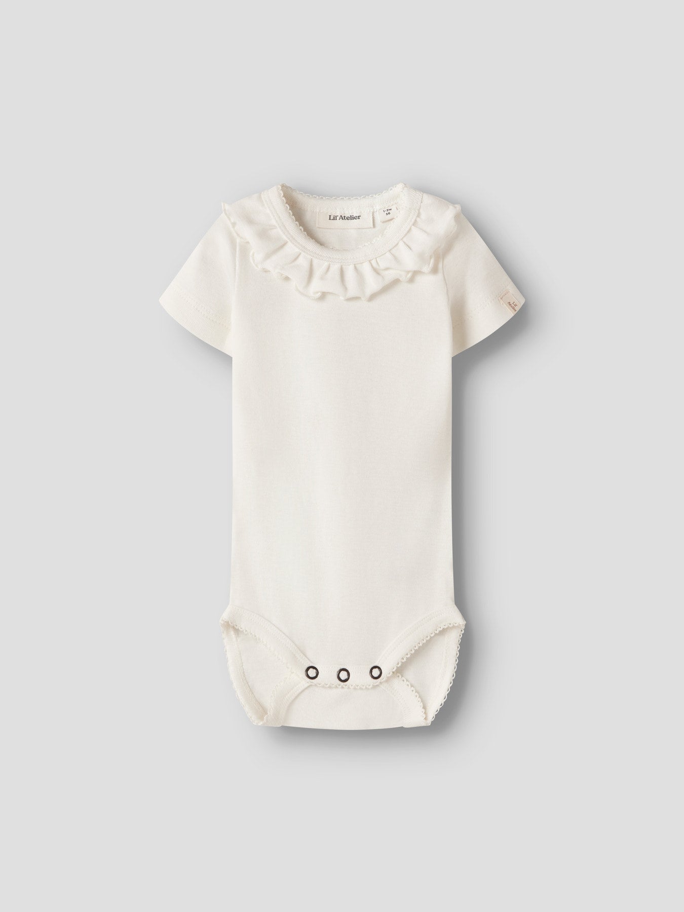 Lil Atelier Coconut Milk Romper Ruffle Kraag