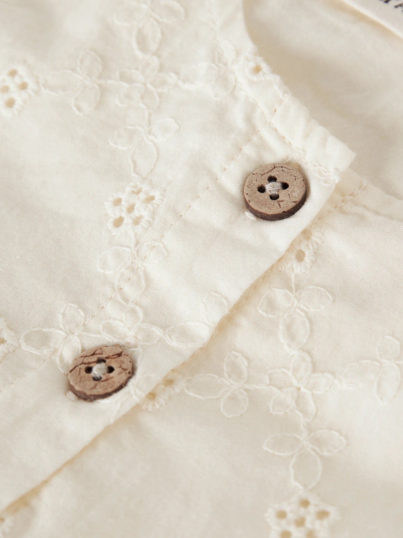 Lil Atelier Baby Tuniek Shirt Beige Brodery