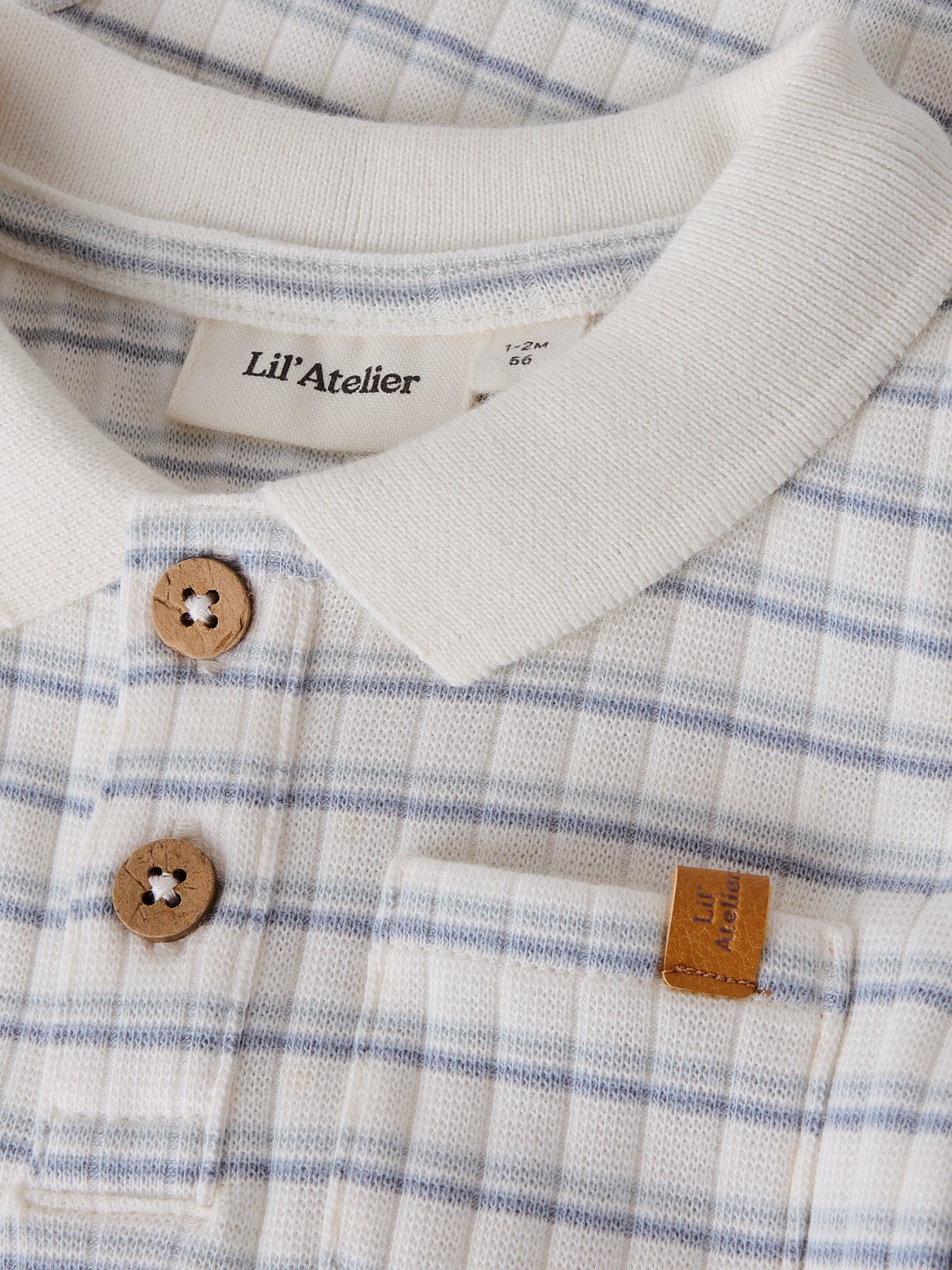 Lil Atelier Blue Baby Romper Korte mouw