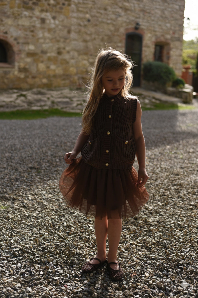 LRDM Petits Charlie Waistcoat Chocolate Brown
