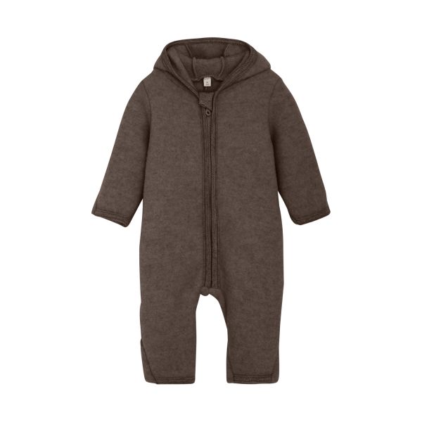 HUTTELiHUT Pram Suit Wool Fleece Brown Melange