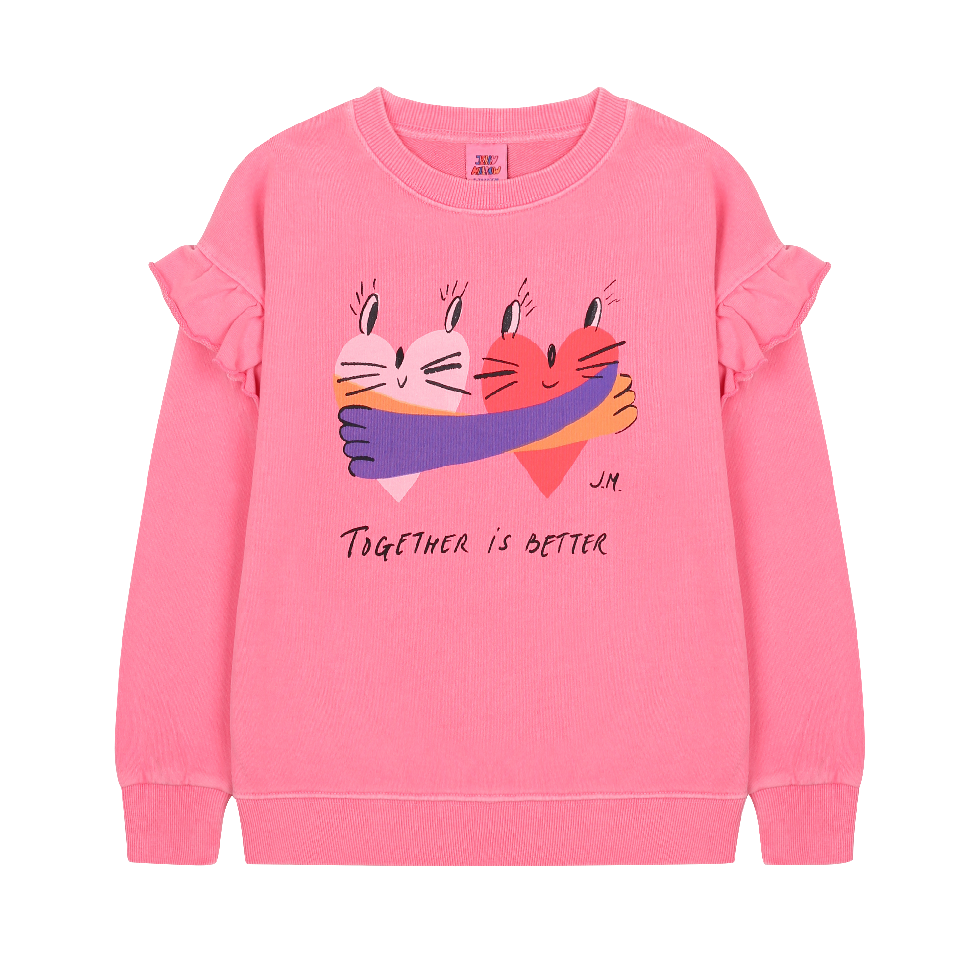 Jelly Mallow Together Pigment Ruffled Sweatshirt Girls