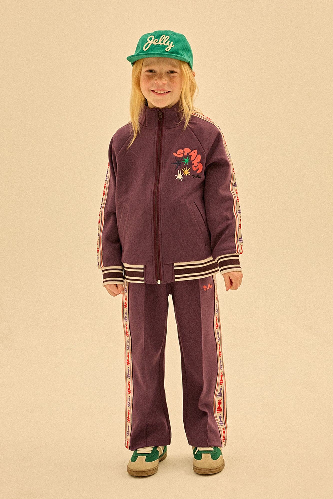 Jelly Mallow Chess Track Pants Girls