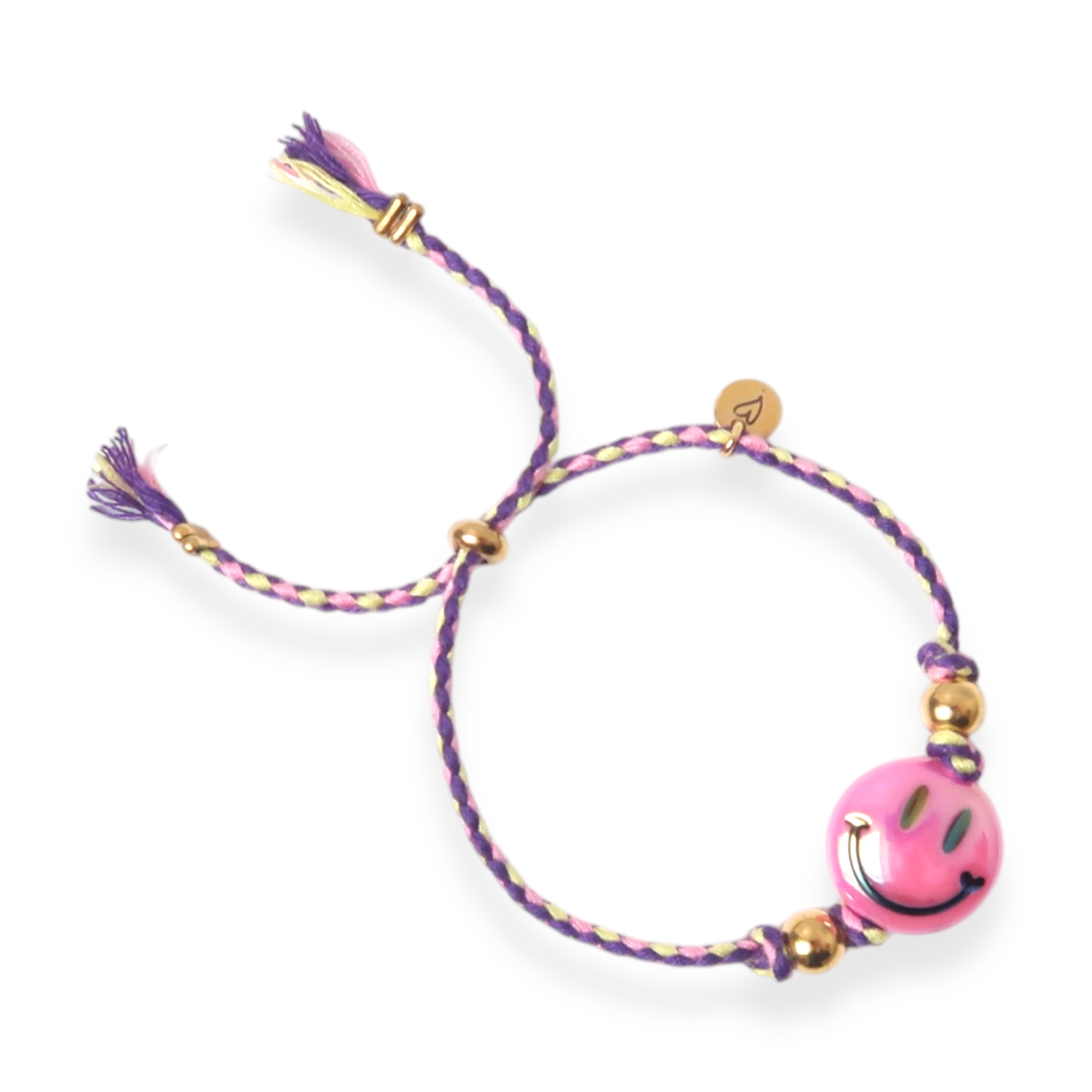 Love Issue - Bracelet "Happy Smiley" Fuchsia Purple