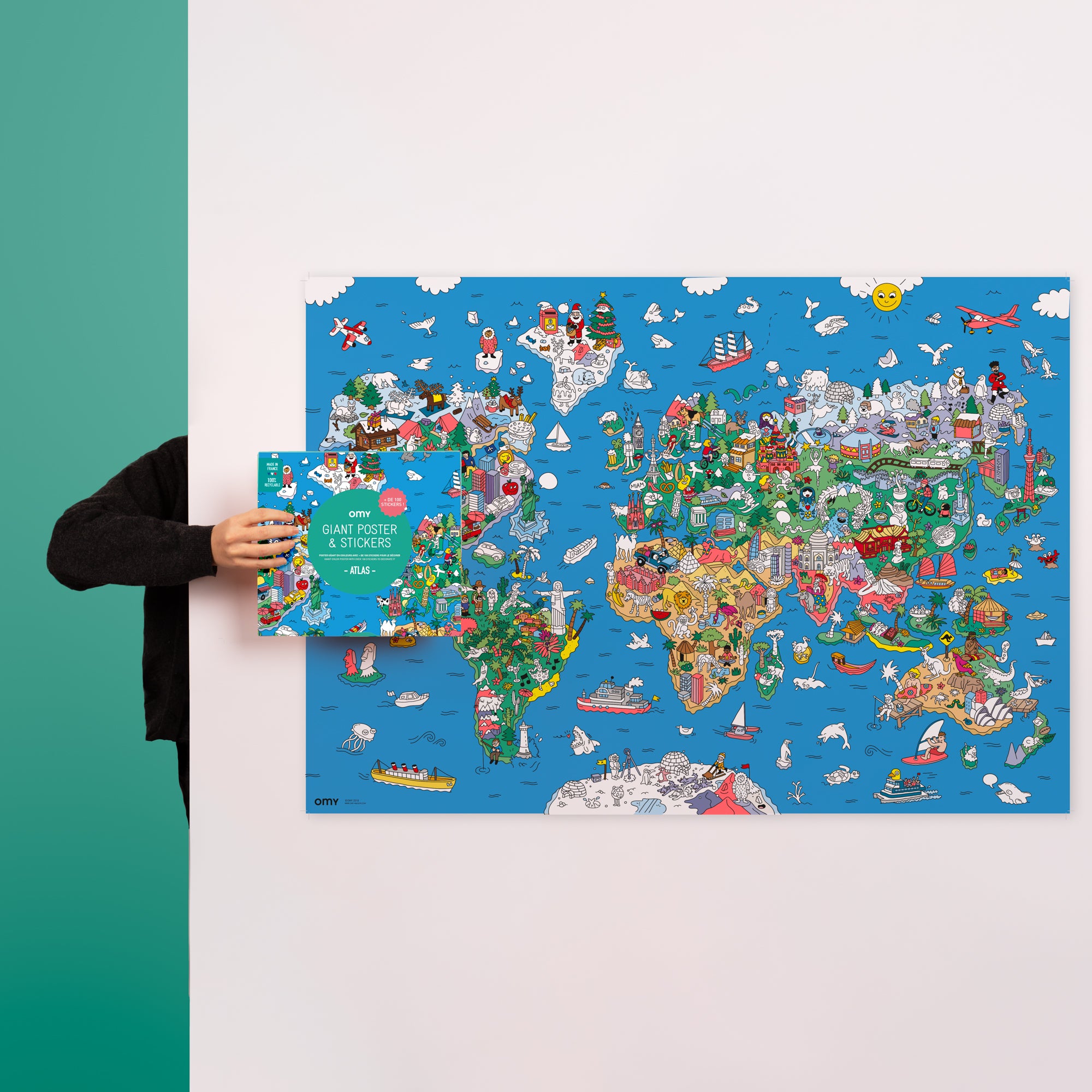 Omy Giant Poster & Sticker "Atlas"