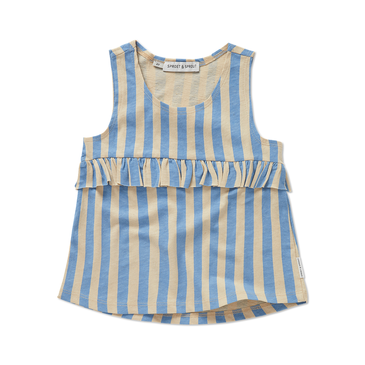 Sprout & Sprout Ruffle Singlet Stripes Girls