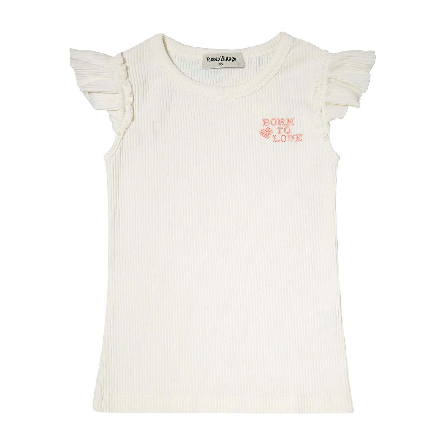 Tocoto Vintage Ruffled Tank Top Girls