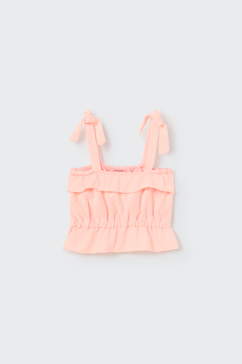 My Little Cozmo Organic Soft Toweling Top Coral Girls