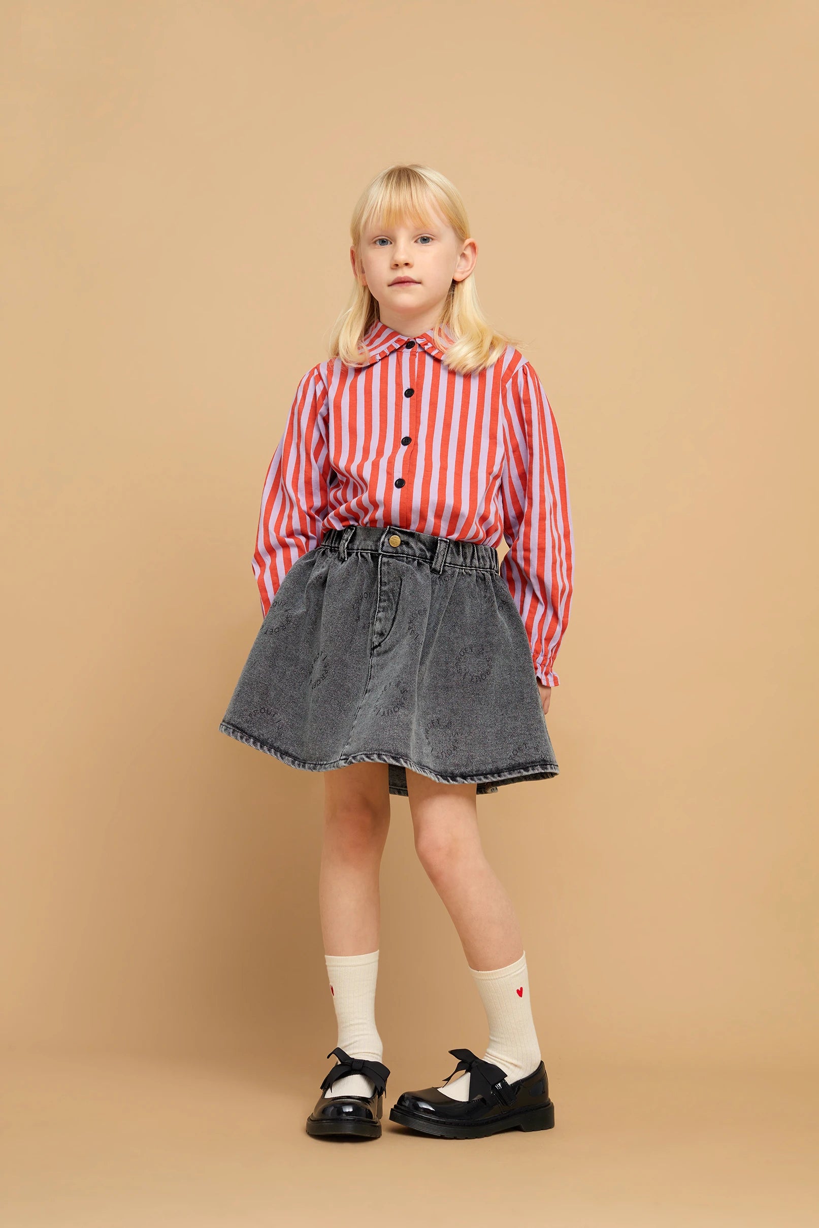 Sproet & Sprout Denim Skirt Sproet Print