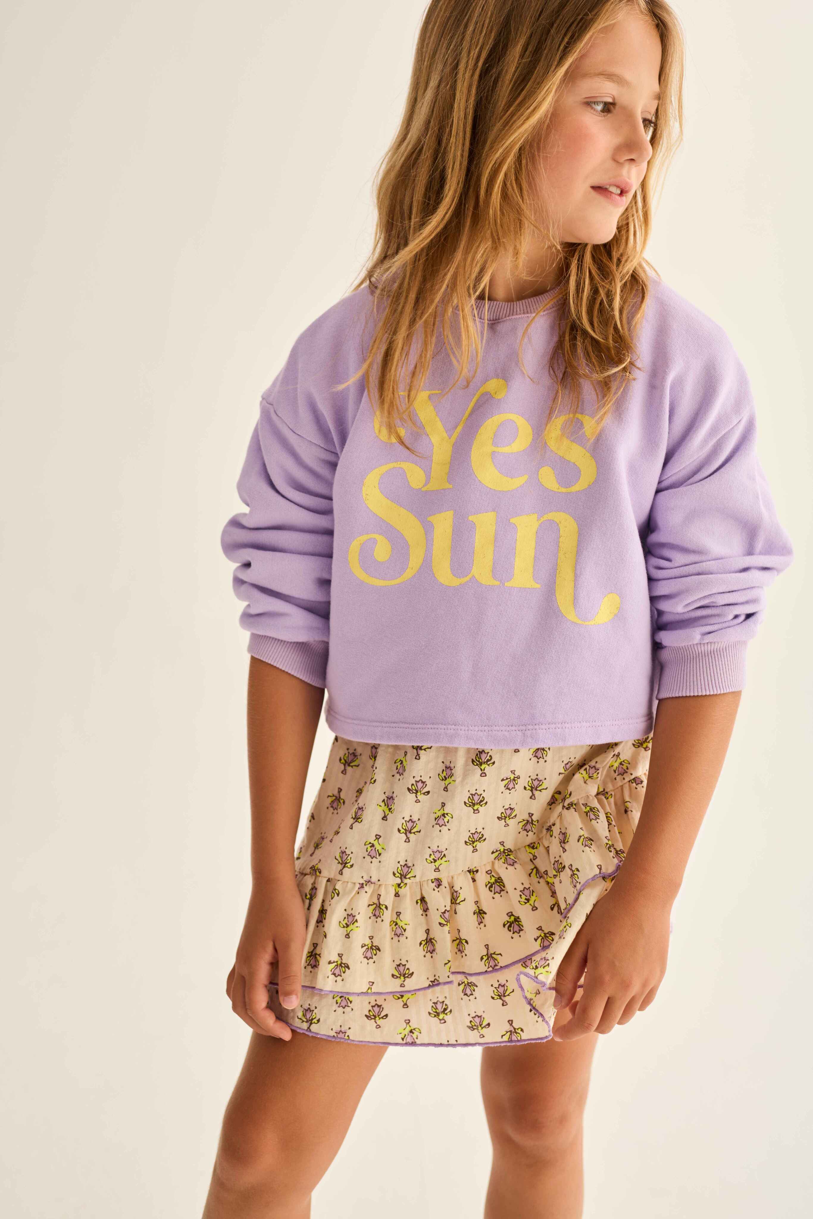 My Little Cozmo Vegak Lavender Print Puffed Sweatshirt