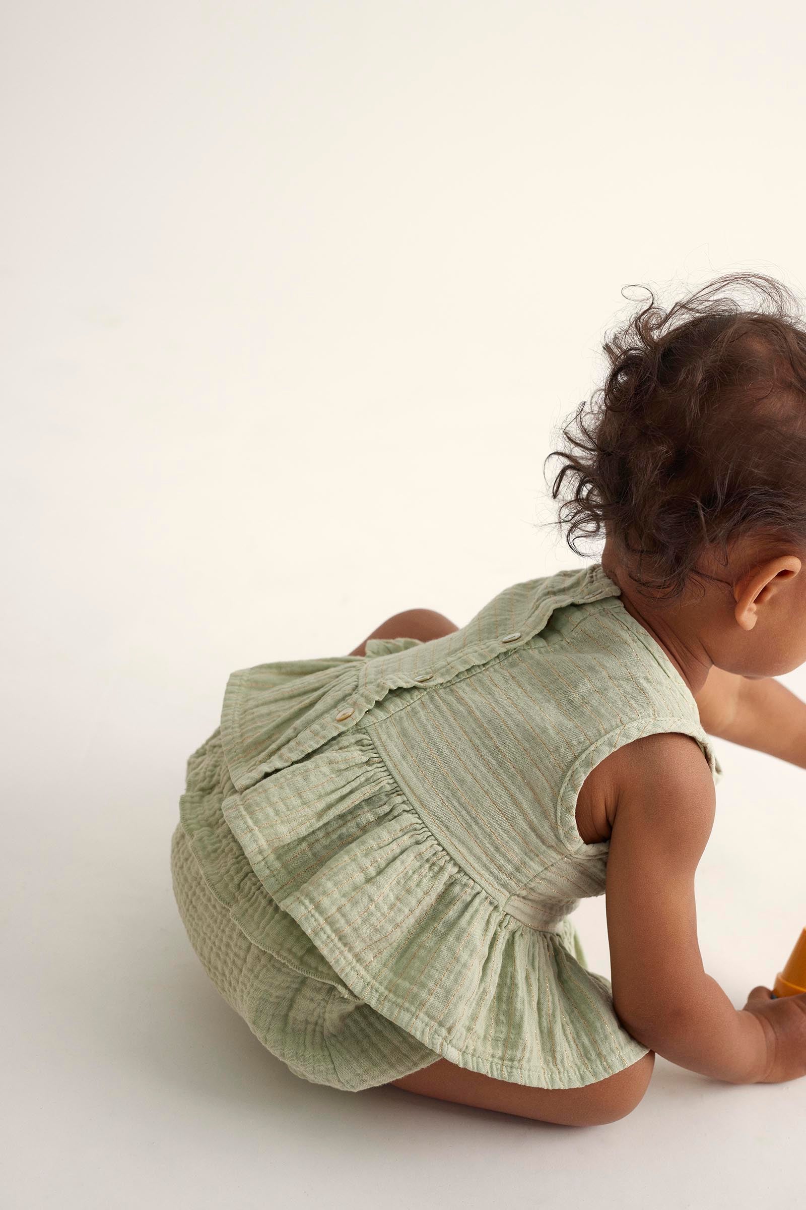 My Little Cozmo Mouwloze Groene Top Girls