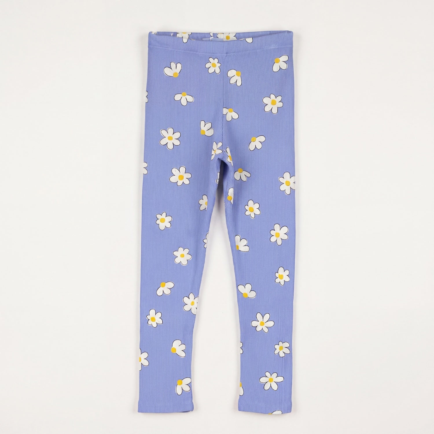 Lötiekids Cotton Rib Legging Daisies All Over Lavender
