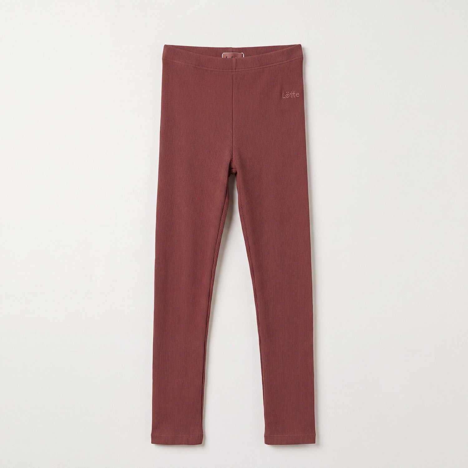 Lötiekids Cotton Rib Legging Washed Brown