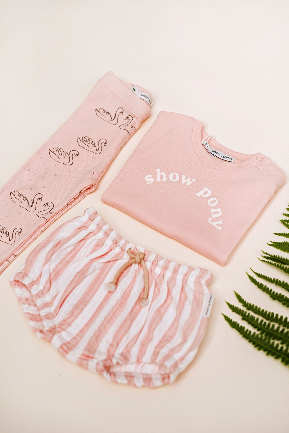 Sproet & Sprout Baby Legging Swan Print