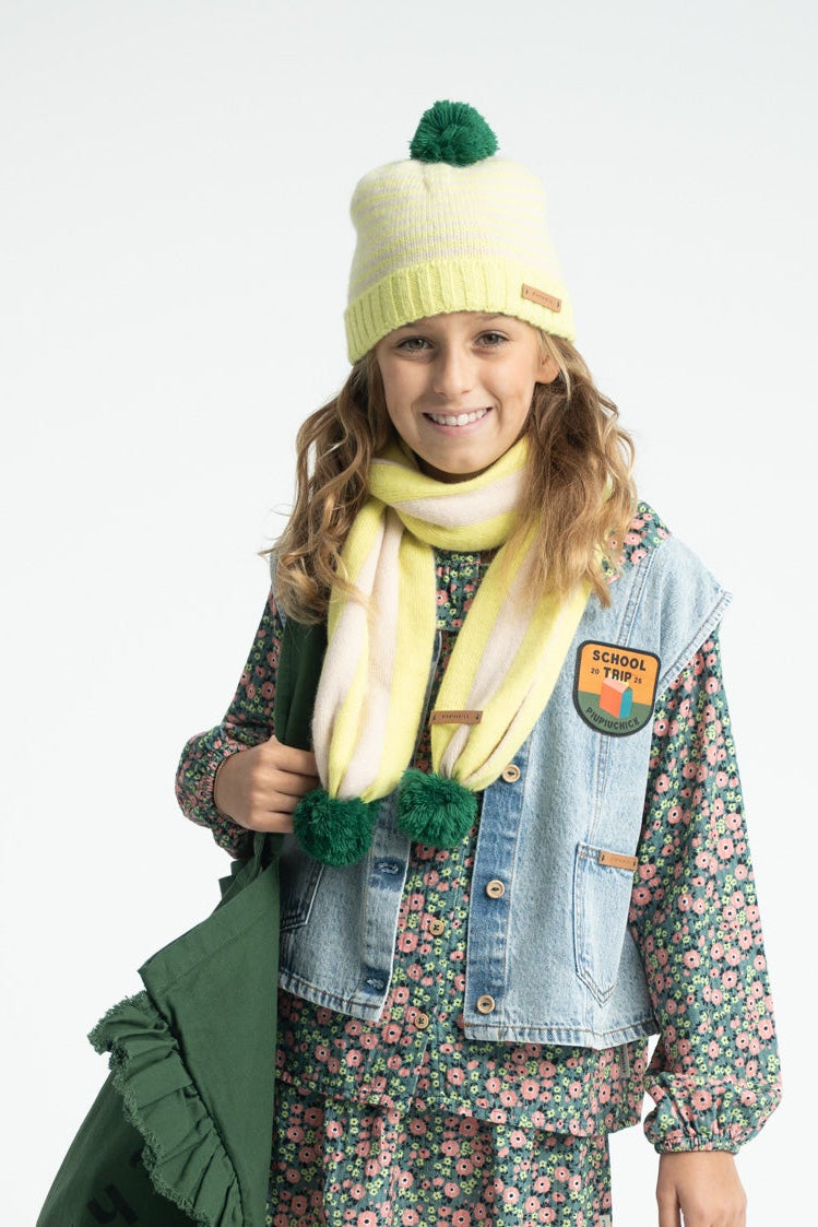 Piupiuchick Blouse Green W/Multicolor Flowers