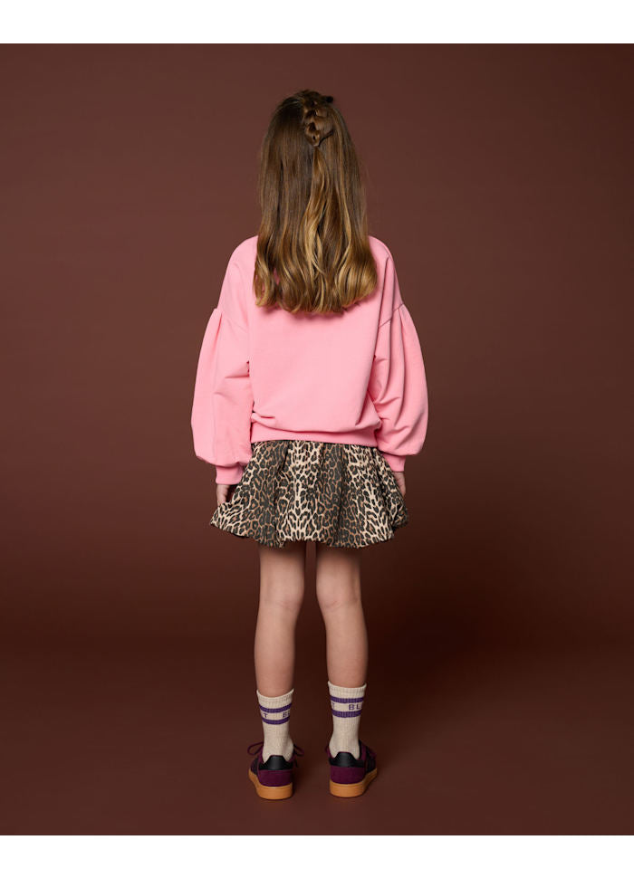 Petit Blush Ballon Skirt Leopard AOP