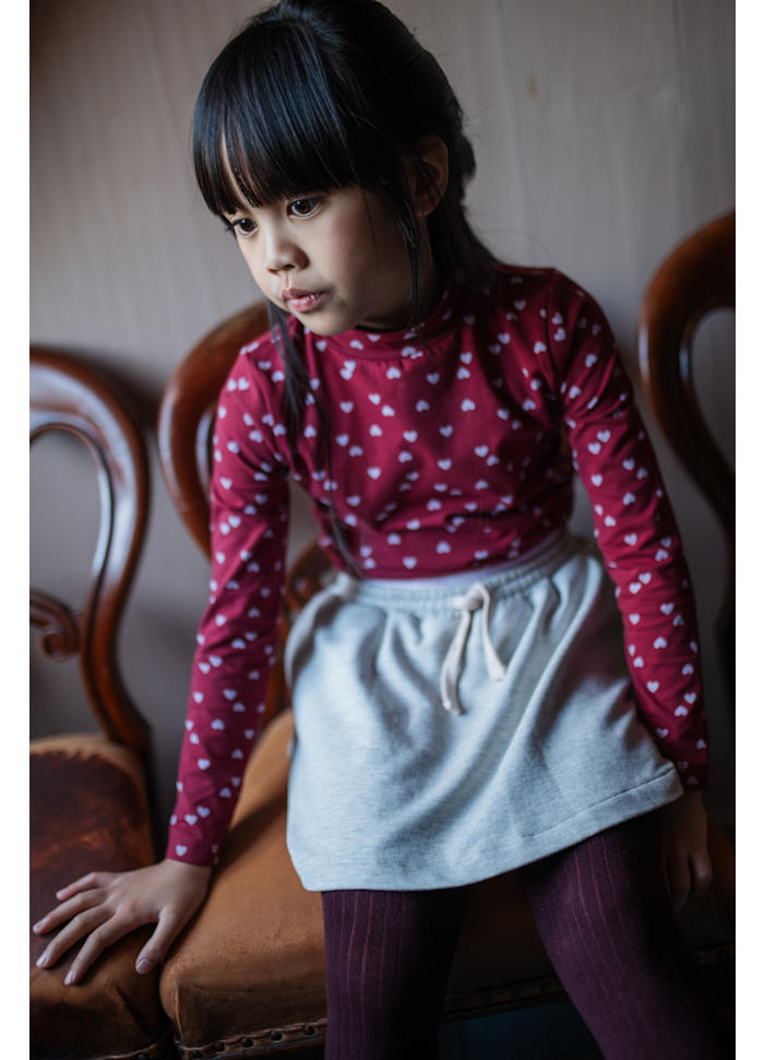 Petit Blush Mini Sweat Skirt Grey Melange