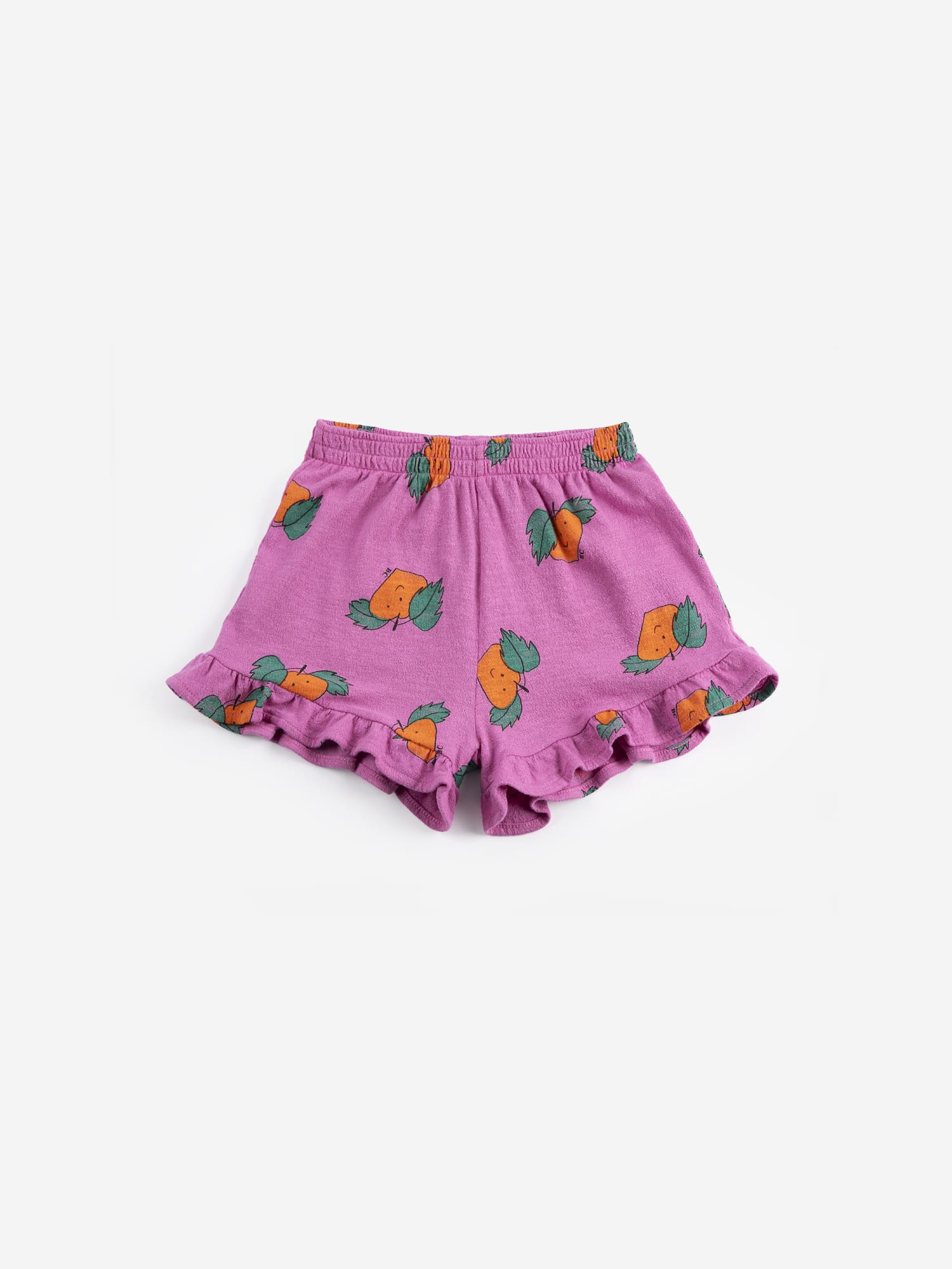 Bobo Choses Tangerine All over Ruffled Shorts