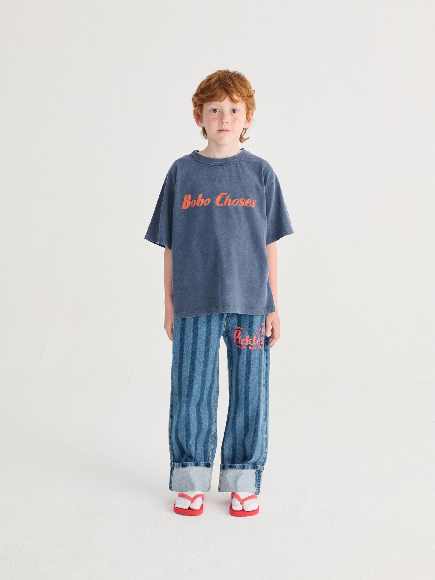 Bobo Choses Pickles The Dog Striped Denim Pants