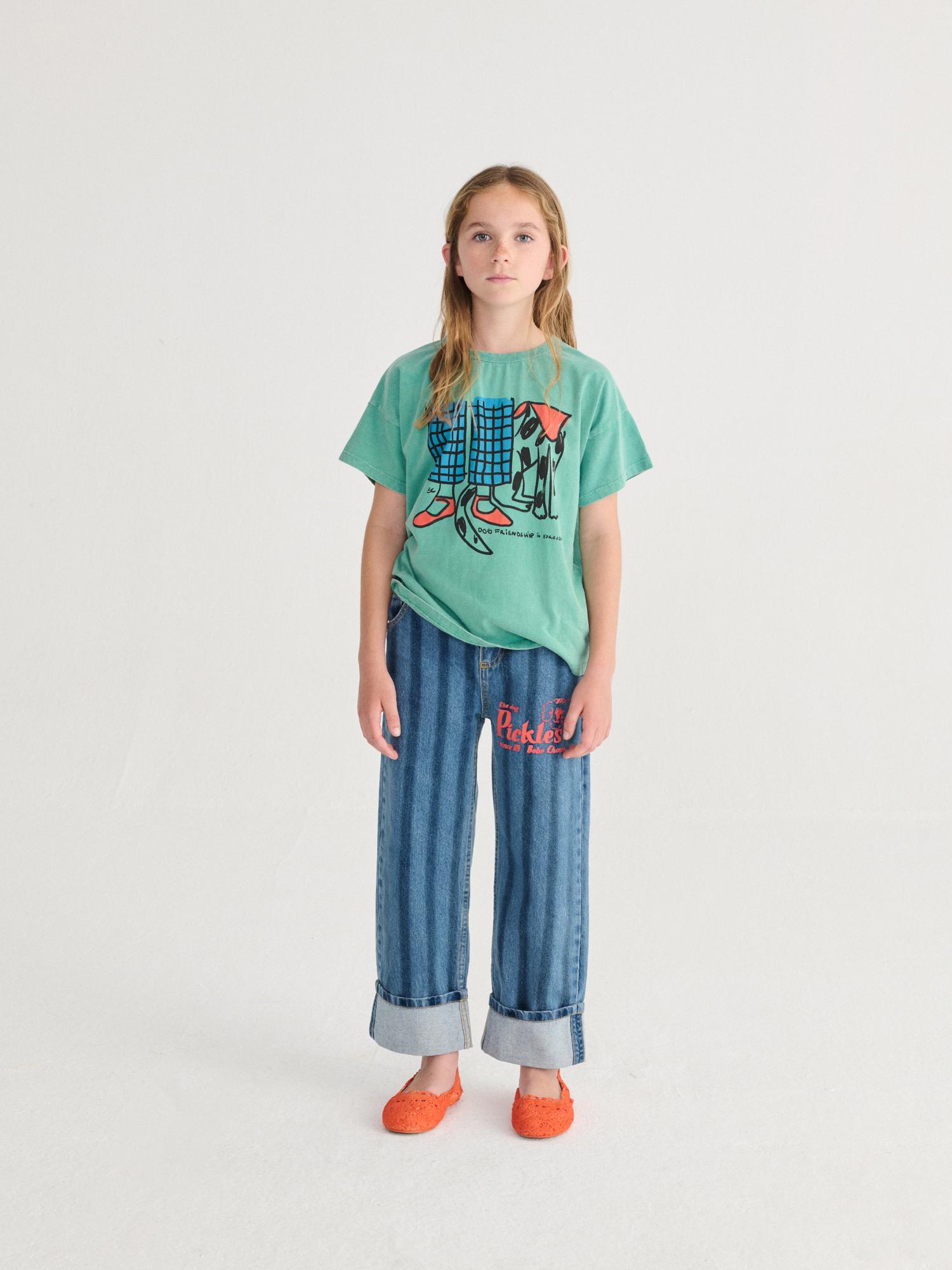 Bobo Choses Pickles The Dog Striped Denim Pants