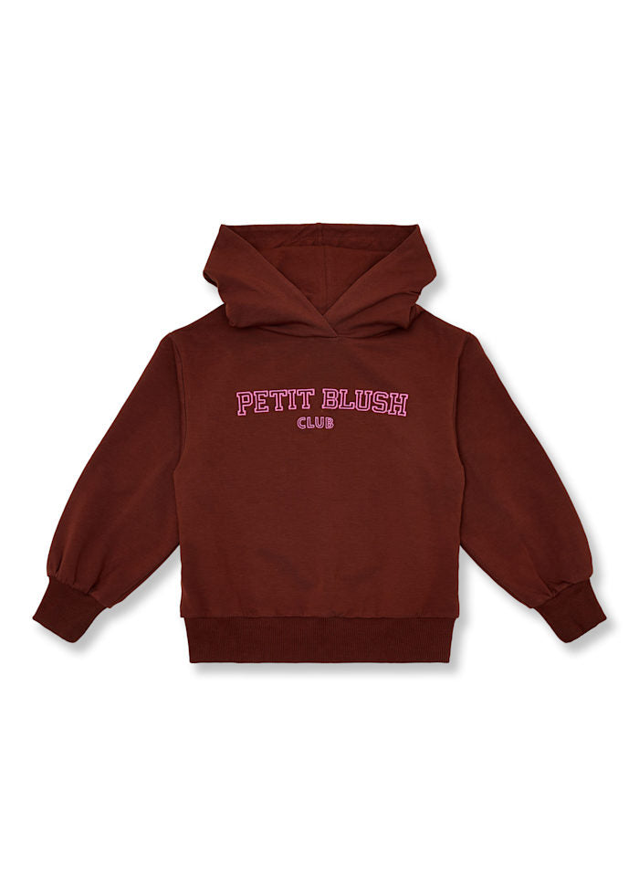Petit Blush Hooded Sweater Brown