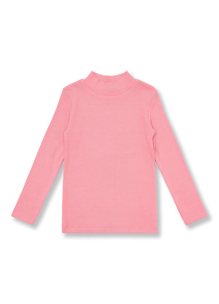 Petit Blush Rib Turtle Neck Rose