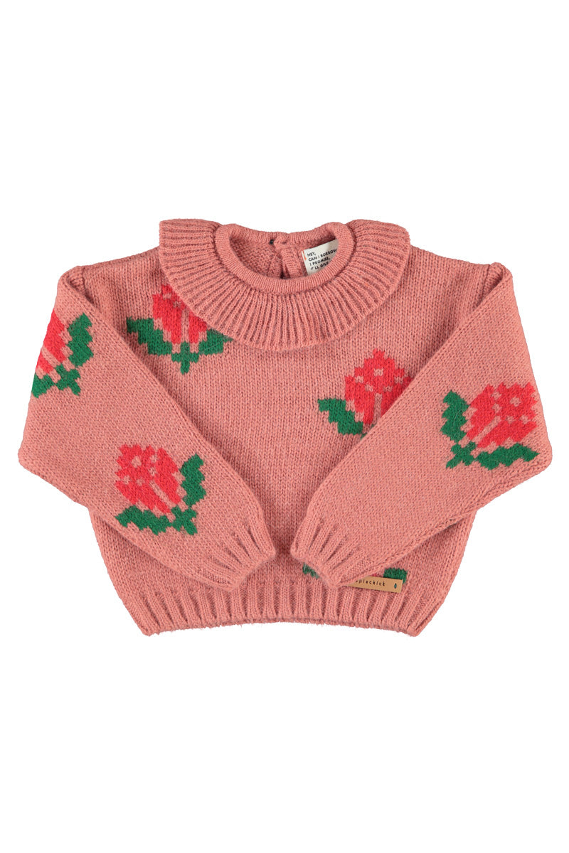 Piupiuchick Jacquard Sweater W/Collar