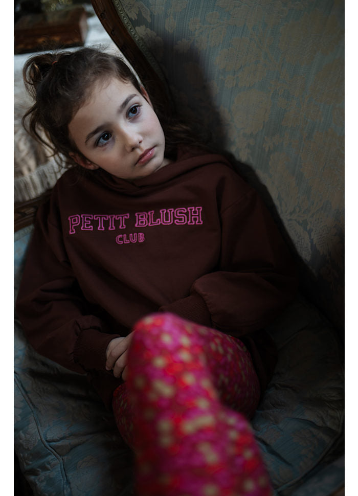 Petit Blush Hooded Sweater Brown