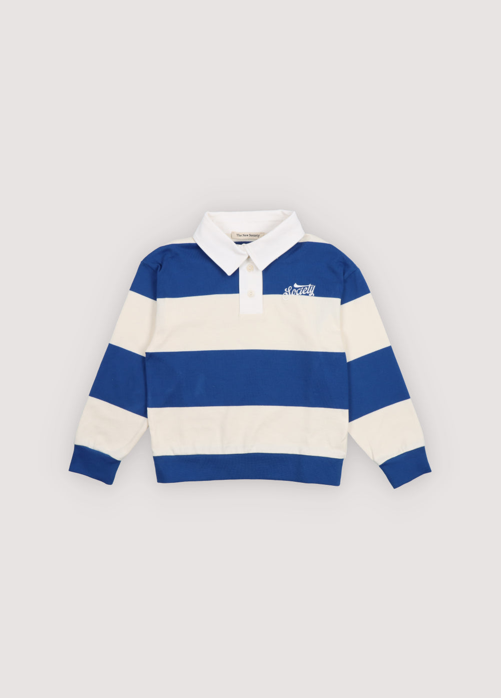 The New Society Brezo Polo Deep Sea Blue Stripes