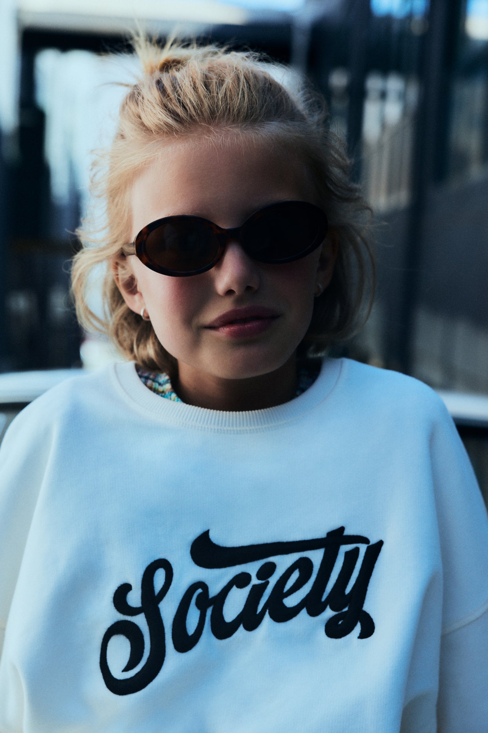 The New Society Mazus Teen Sweatshirt Ecru