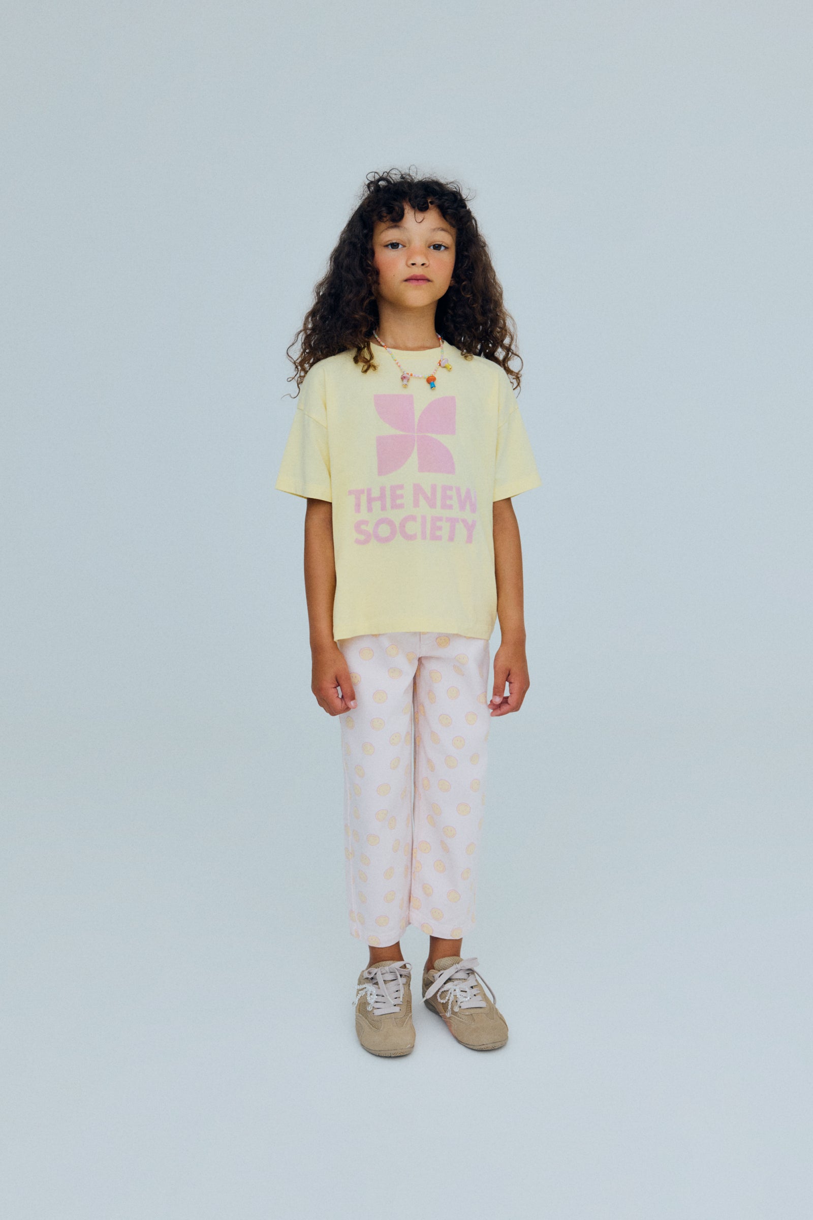 The New Society Smiley Denim Pant Smiley Print