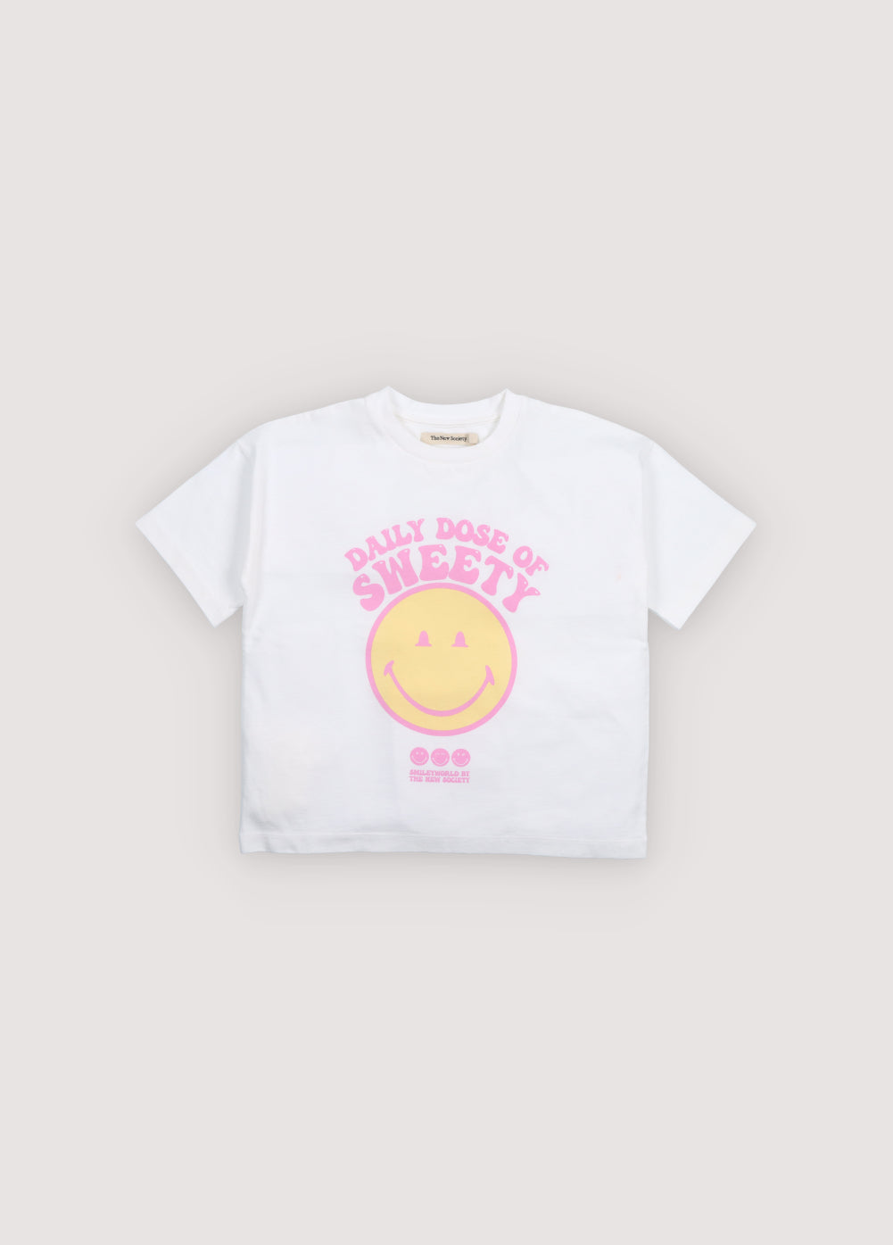 The New Society Smiley T-shirt Pure Cloud