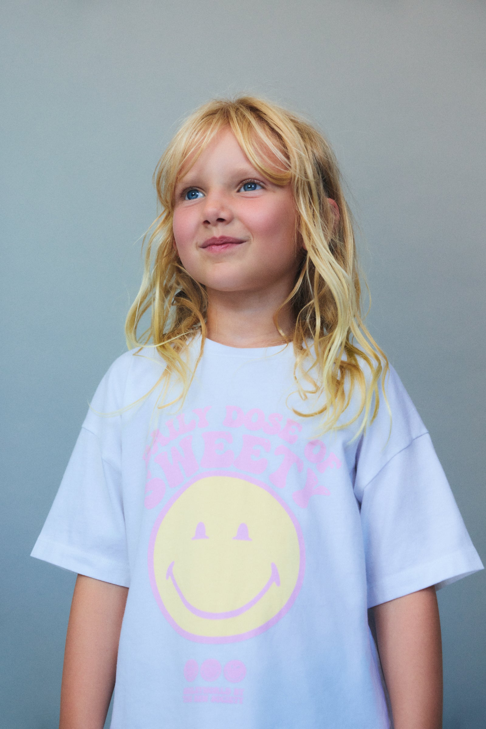 The New Society Smiley T-shirt Pure Cloud