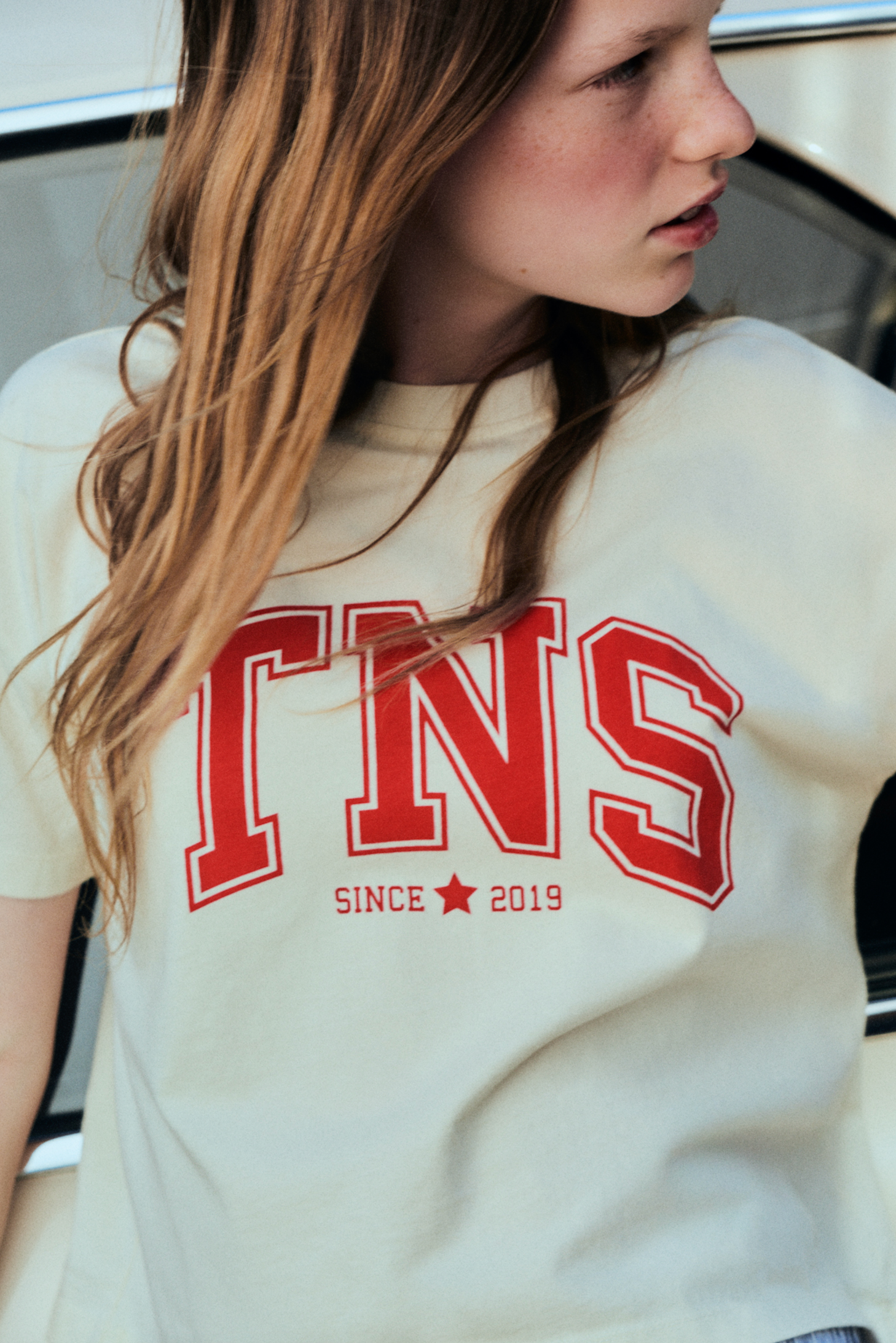 The New Society Tansy Teen T-shirt Ecru