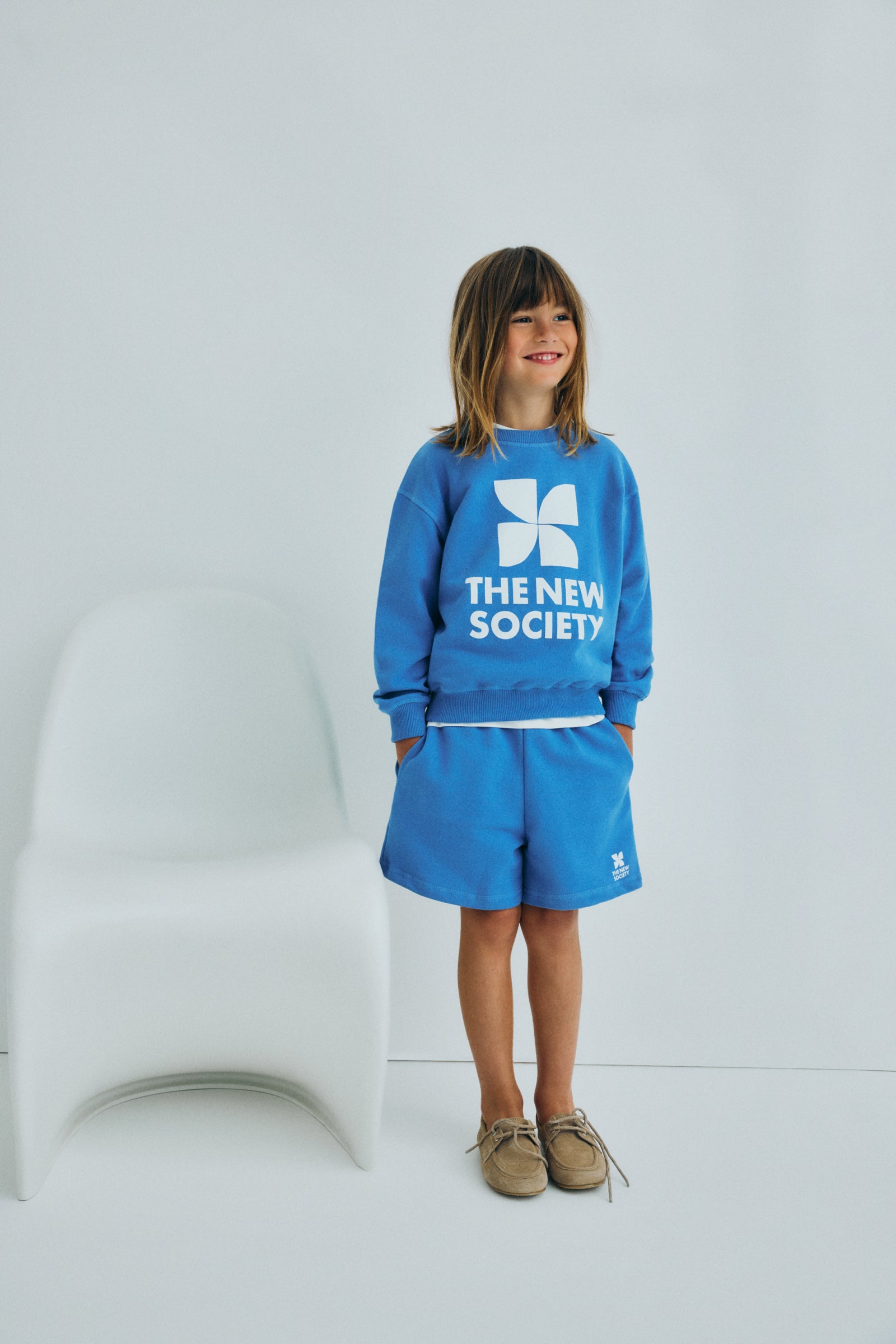 The New Society Logo Sweatshirt Iris Whisper