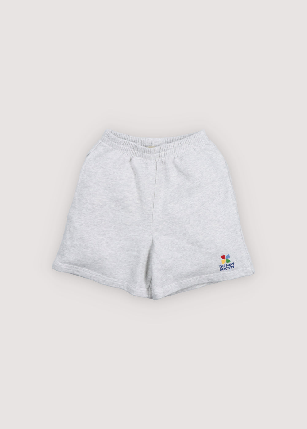The New Society Logo Short Light Grey Melange