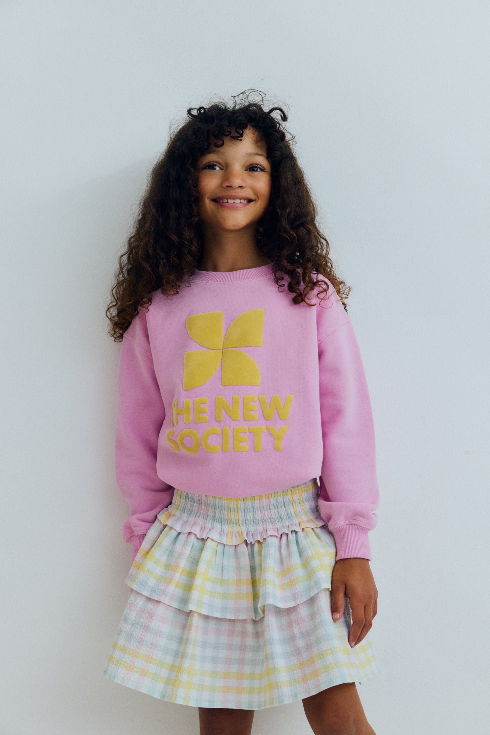 The New Society Logo Sweatshirt Pink Lavander