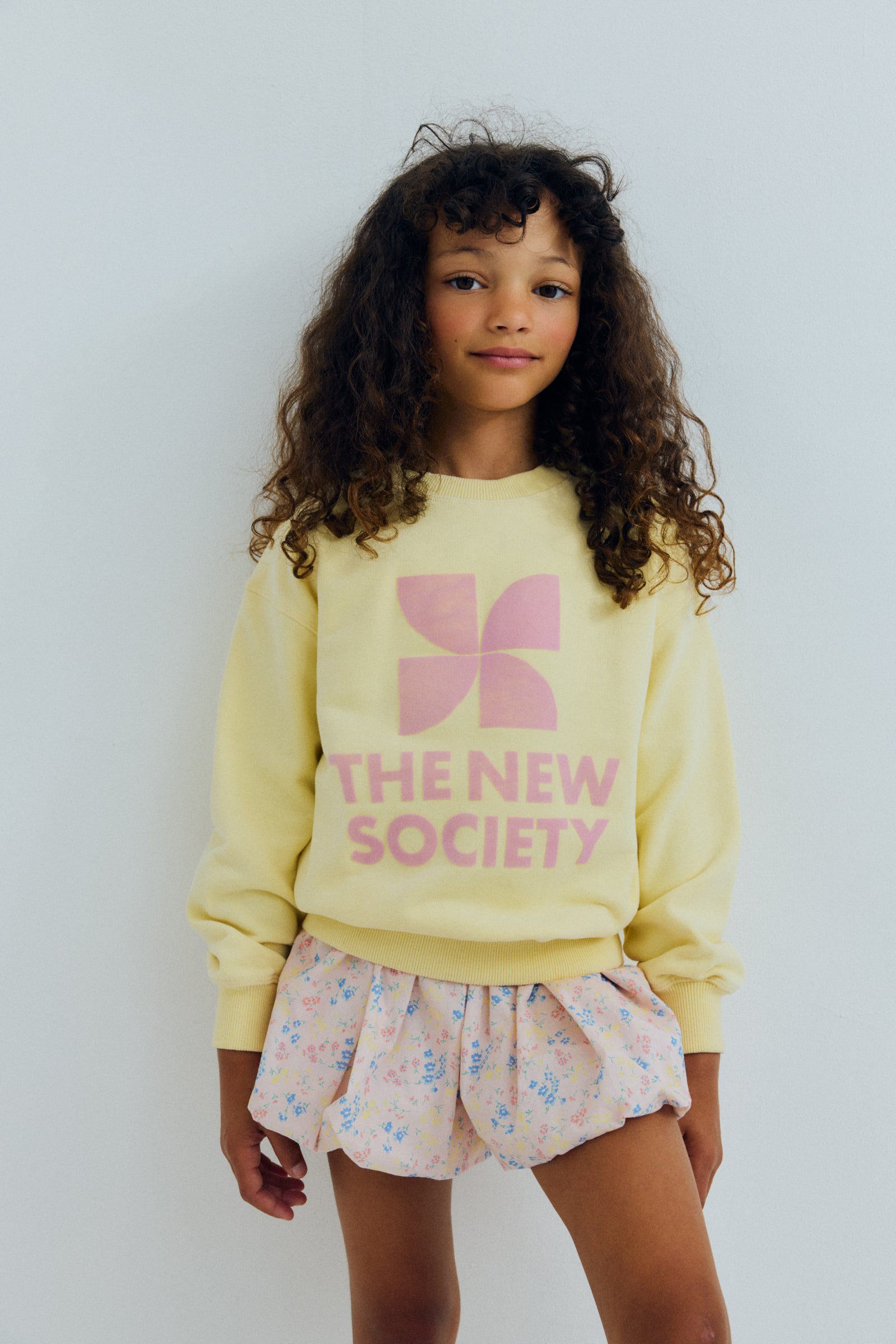 The New Society Logo Sweatshirt Soft Lemon