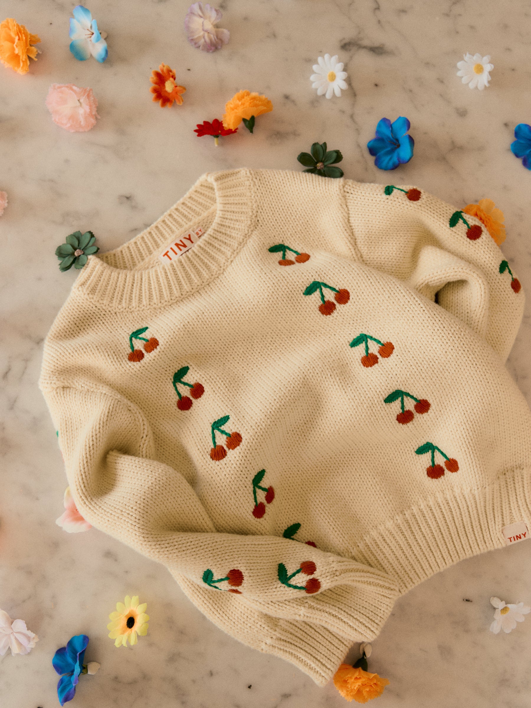 Tiny Cottons Mini Cherries Sweater