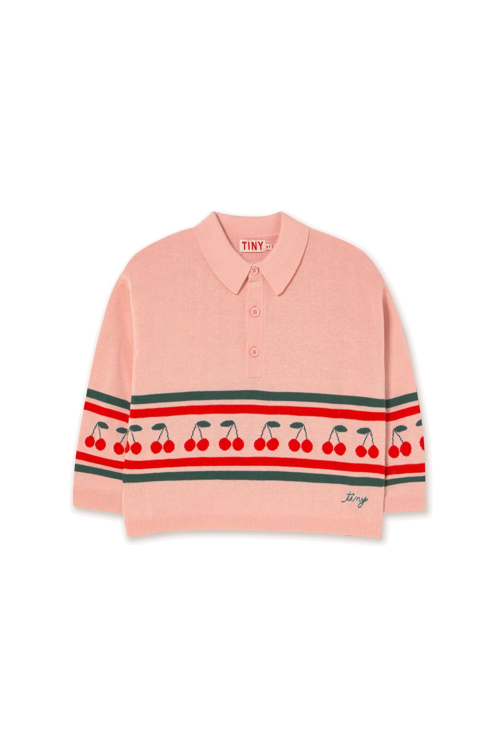 Tiny Cottons Cherries Polo Sweater