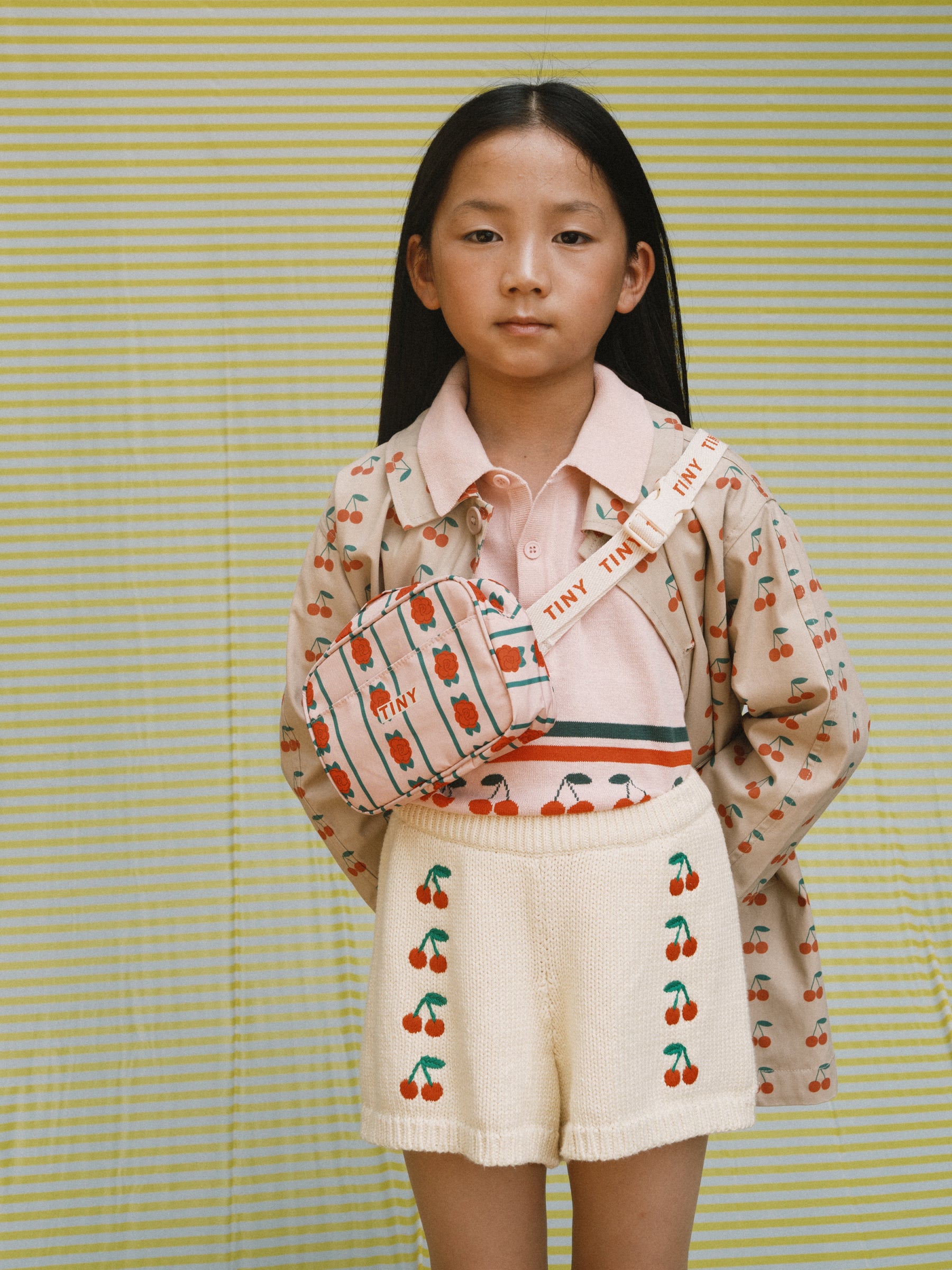 Tiny Cottons Cherries Polo Sweater