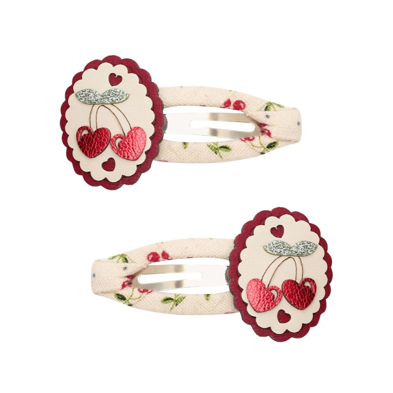 Mimi & Lula Scallop Framed Cherries Haarclips